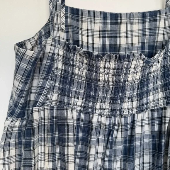 Anthropologie Gingham Plaid Babydoll Midi Dress - Picture 9 of 12